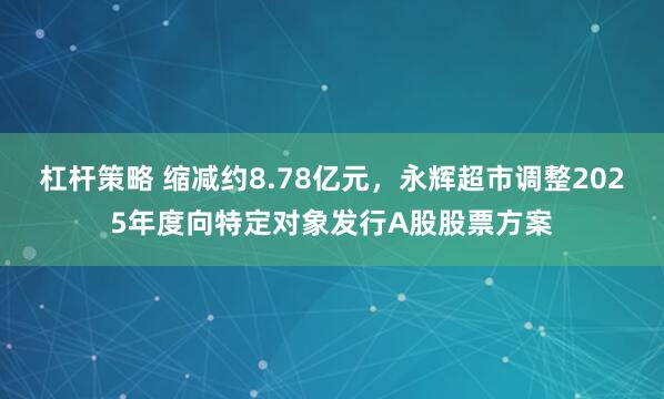 杠杆策略 缩减约8.78亿元，永辉超市调整2025年度向特定对象发行A股股票方案