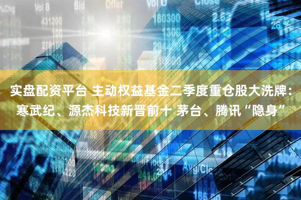 实盘配资平台 主动权益基金二季度重仓股大洗牌：寒武纪、源杰科技新晋前十 茅台、腾讯“隐身”